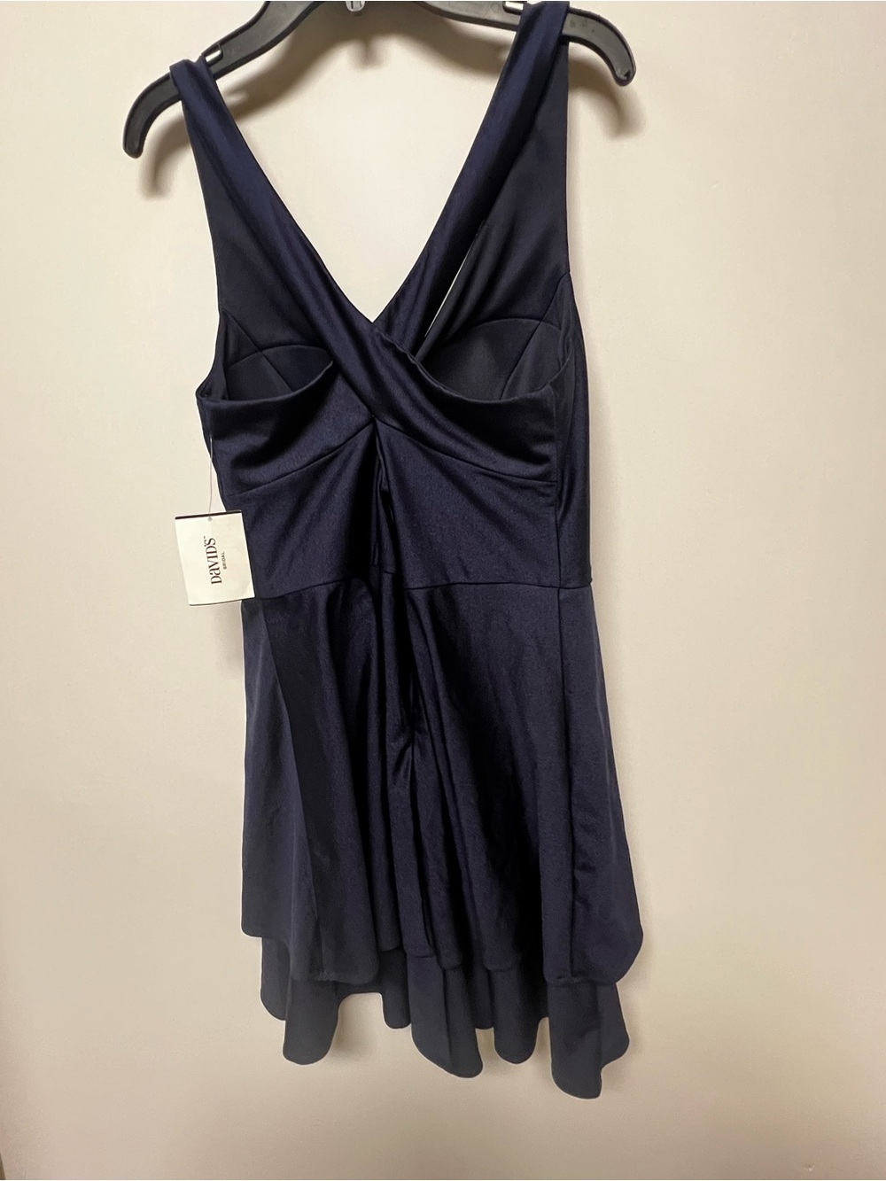 JUMP APPAREL BY WENDYE CHAITIN V NECK SKATER SKIRT STYLE DRESS SIZE 11-12. NAVY - Picture 8 of 13